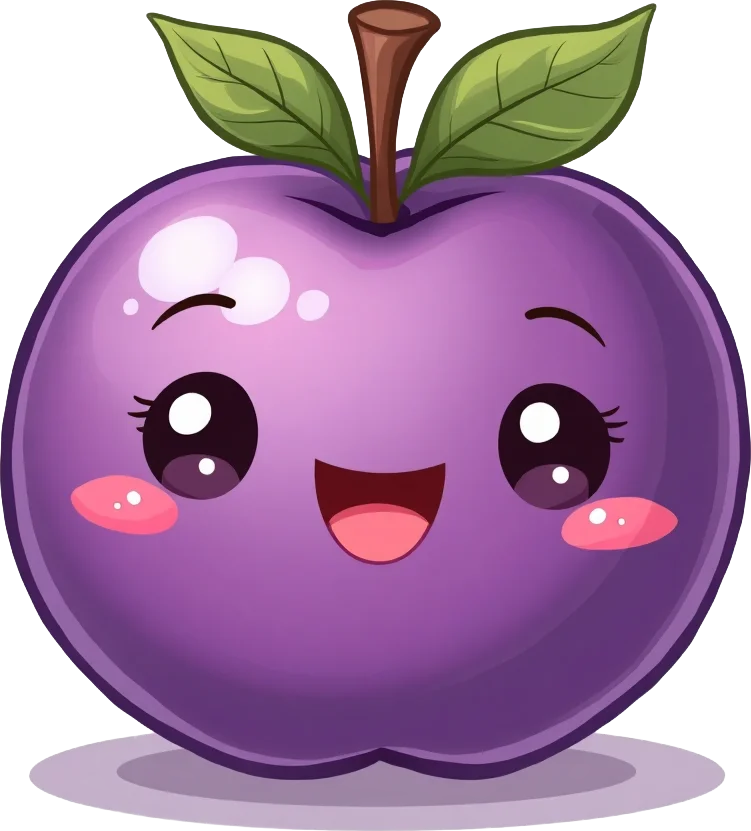 Happy Purple Apple